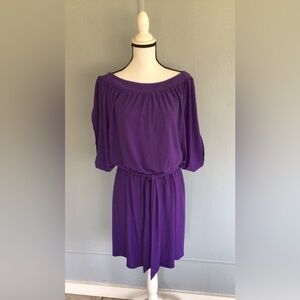 Chic Off-Shoulder Purple Dress